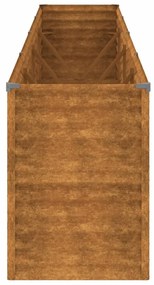 Canteiro elevado de jardim 385x50x69 cm aço corten