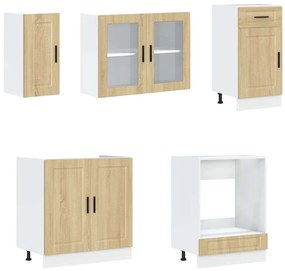 8 peças armário de cozinha conjunto Kalmar sonoma carvalho