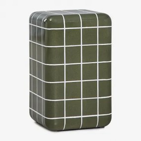 Mesa Auxiliar Quadrada 30x30 Cm Em Cimento Com Efeito Azulejo Eleonor Éter Verde - Sklum