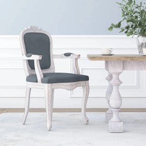 vidaXL Cadeira de jantar 62x59,5x100,5 cm veludo cinzento-escuro