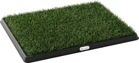PawHut Sanita para Cães com Relva Artificial 63x50,5 cm, Tabuleiro Sanitário para Treino com Drenagem Verde | Aosom Portugal
