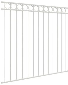 Painel de Cerca de Aço Branco 1,7x1,2m