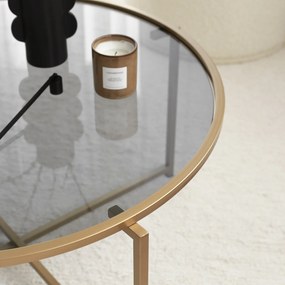 Mesa de Café Gold Sun - Dourado Fumado - 83x40x83 cm