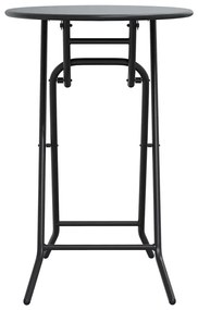 Mesa de Jardim Dobrável Antracite Ø50x72 cm Aço