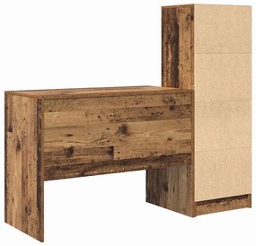Mesa com Armazenamento Madeira Antiga Madeira Derivada