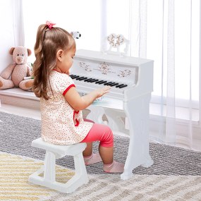 Piano Elétrico Infantil de 37 Teclas Conjunto de Piano com Microfone B