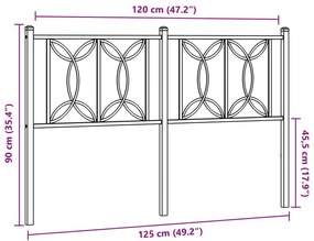 Cabeceira de cama 120 cm metal branco