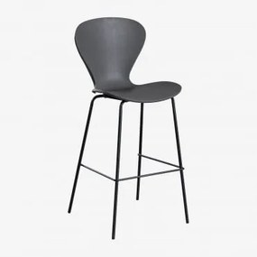 Pacote Com 4 Bancos Altos Uit ↑75 Cm & Negro & Polipropileno Cinzento Escuro & Polipropileno - Sklum