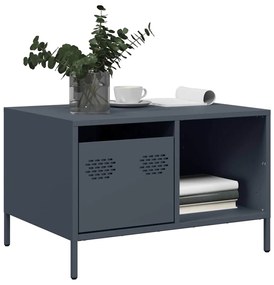 Mesa de centro 68,5x50x43,5 cm aço laminado a frio antracite