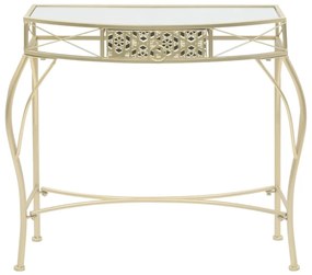 Mesa de apoio de estilo francês metal 82x39x76 cm dourado