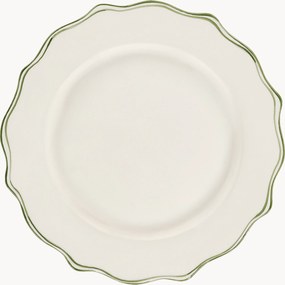 Prato raso com rebordo ondulado pintado à mão Scalloped