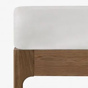 Lençol De Baixo De Algodão Percal Lesia 180 Fios Branco & Cama 135/140cm (140 X 200 X 40 Cm) - Sklum