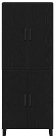 Cabinetes vidaXL 2 pcs Carvalho Preto 69,5x34x180 cm Madeira de engenh
