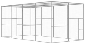 Jaula para gatos 6x3x2,5 m aço galvanizado