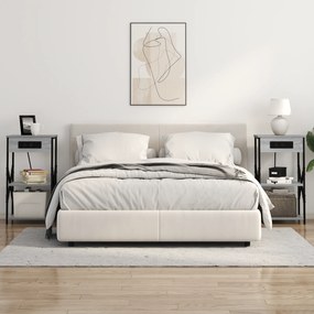 Armário de Cabeceira Sonoma cinzento 41 x 31 x 76 cm
