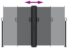 Toldo lateral retrátil 160x1000 cm preto