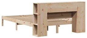Cama com estante sem colchão 120x190 cm pinho maciço