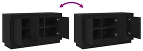 Sideboard vidaXL Preto Carvalho 102x35x55 cm Madeira de engenharia