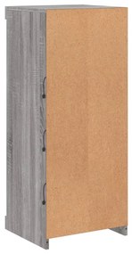 Aparador com luzes LED 41x37x100 cm cinzento sonoma