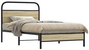 Estrutura cama s/ colchão derivados de madeira carvalho sonoma