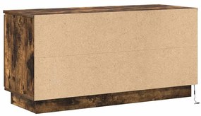 Armário de TV Carvalho Fumado 100x38x49 cm Madeira Engenheirada