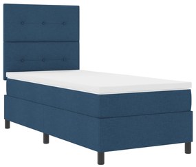 Cama Box com Colchão Azul 90x200 cm Tecido