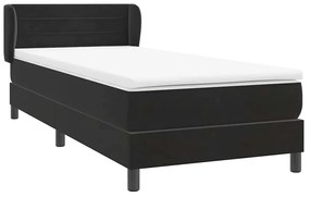 Cama box spring com colchão 90x210 cm veludo preto