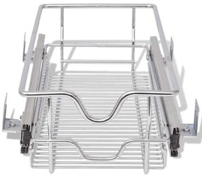 Cestos de arame extraíveis 2 pcs 300 mm prateado