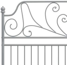 Estrutura de cama metal 160x200 cm cinzento