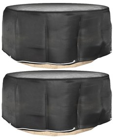 vidaXL Capas p/ mobília de jardim 2 pcs c/ 10 ilhós Ø260x90 cm redondo