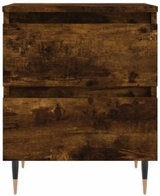 Mesa de cabeceira 40x35x50 cm derivados madeira carvalho fumado