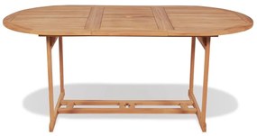 Mesa de jardim 180x90x75 cm madeira teca maciça