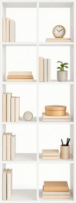 Estante sala com 10 compartimentos 30 x 65,5 x 161,5 cm branco