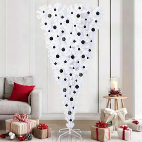 vidaXL Árvore de Natal Artificial com 300 LEDs Branco 210 cm PVC e Aço
