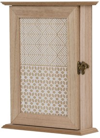 HOMCOM Armário para Chaves de Parede Armário de Madeira para Chaves com 6 Ganchos Estilo Vintage 20x6,5x26,5cm Madeira