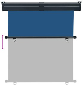 Toldo lateral para varanda 175x250 cm azul