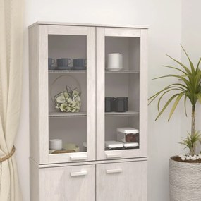 340505 vidaXL Topo p/ armário alto HAMAR 85x35x100 cm pinho maciço branco
