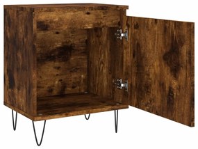 Mesa de cabeceira 40x30x50 cm deriv. madeira carvalho fumado