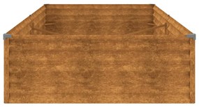 Canteiro elevado de jardim 195x100x36 cm aço corten