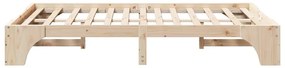 Cama de Madeira de Pinho Maciça 140x190 cm da