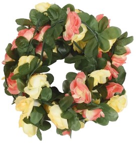 Grinaldas de flores de Natal 6 pcs 250 cm vermelho pôr-do-sol