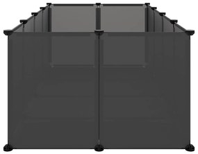Gaiola para animais pequenos 144x74x46,5 cm PP e aço preto