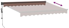 Toldo retrátil automático 300x250 cm castanho