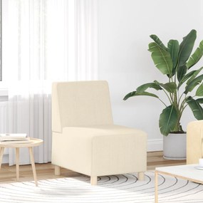 vidaXL Poltrona sem braços 55 cm tecido corduroy creme