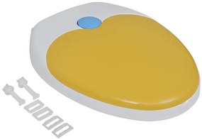 Tampo sanita com fecho suave adultos/crianças branco e amarelo