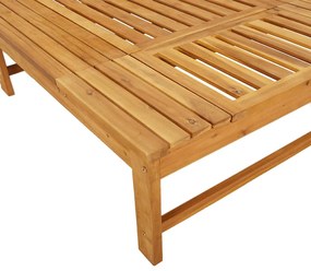 Espreguiçadeira + almofadão/almofada cinza-escuro acácia maciça