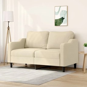 Sofá de 2 lugares tecido 140 cm cor creme