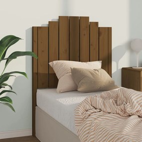 vidaXL Cabeceira de cama 81x4x110 cm pinho maciço castanho mel
