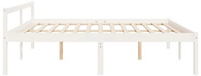 Cama para idosos super king size 180x200 cm pinho maciço branco