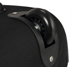 Mala de viagem com rodas e capacidade de 85L, 70 x 36 x 34 cm Preto